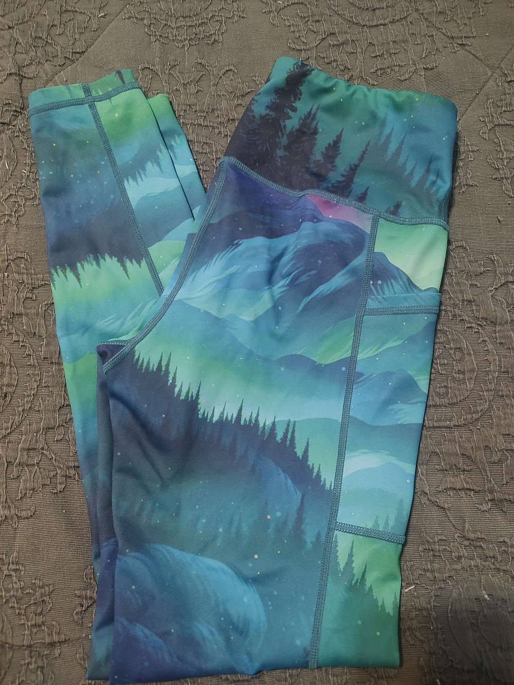 Constantly Varied Gear Full Length Aurora Borealis Leggings, S